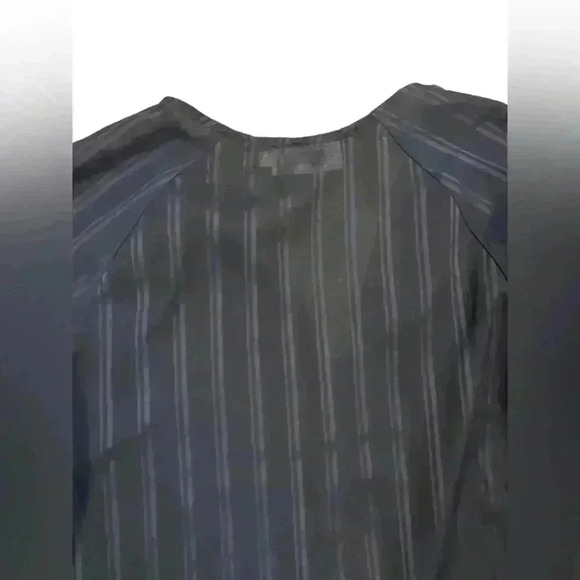 Line + Dot Navy Desi Flounce Striped Button Front Tassel Swing Dress Size M - Picture 11 of 13